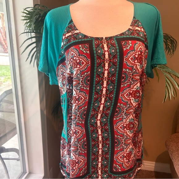 Lucky Brand plus size short sleeve cotton top - Picture 5 of 5